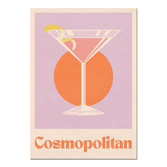 Cosmopolitan A4 Drinks Print by CAI & JO