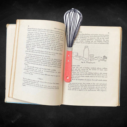 Embroidered Fabric Bookmark - Retro Whisk Design