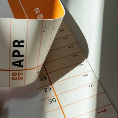Slim Monthly 2027 Wall Calendar By Mat Cuk Design
