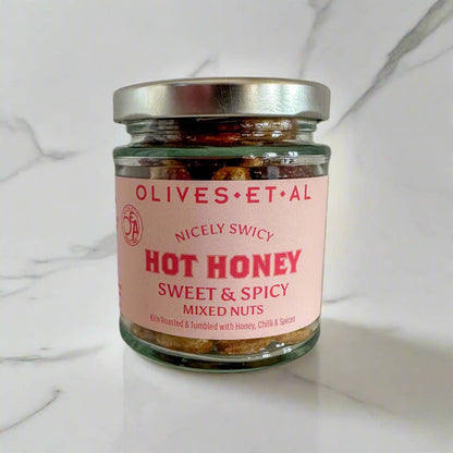 Hot Honey Mixed Kiln Roasted Nuts for Hampers & Gifting By Olives Et Al