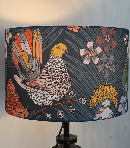 Jungle Dove Lampshade Blue by Ulrika Jarl