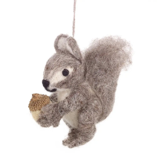 Eric the Squirrel Hanging Felt Decoration by Felt So Good