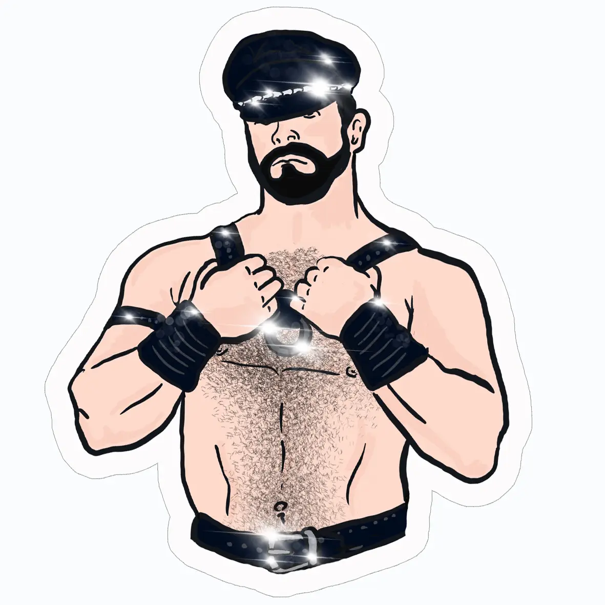 Gay Leather Man Sticker by Bite Your Granny