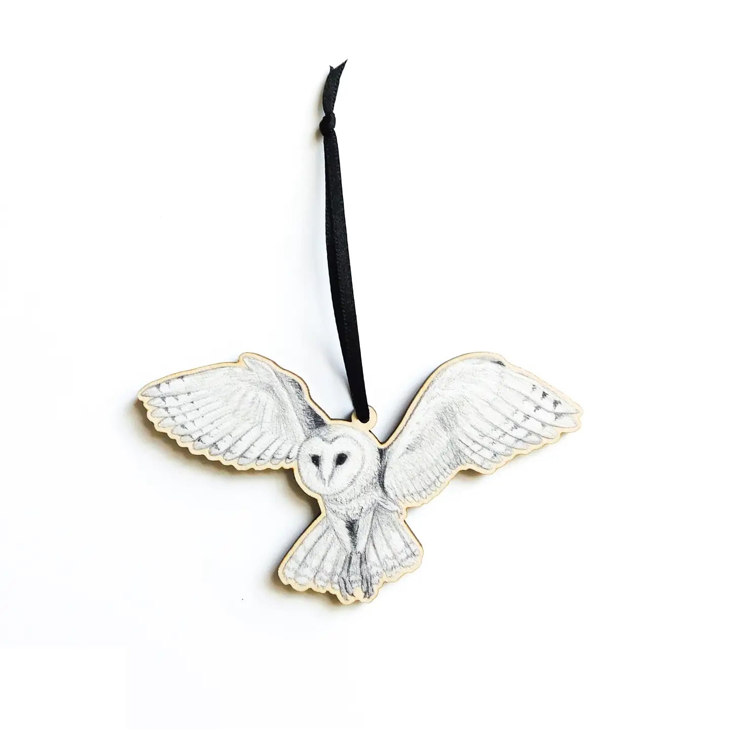 Parliament Barn Owl Wooden Hanging Decoration by Also the Bison