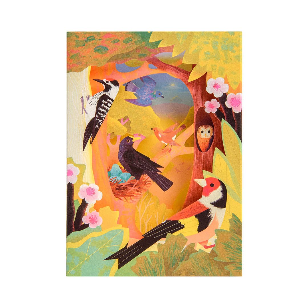British Birds 3D Greeting Card By Oh Deer