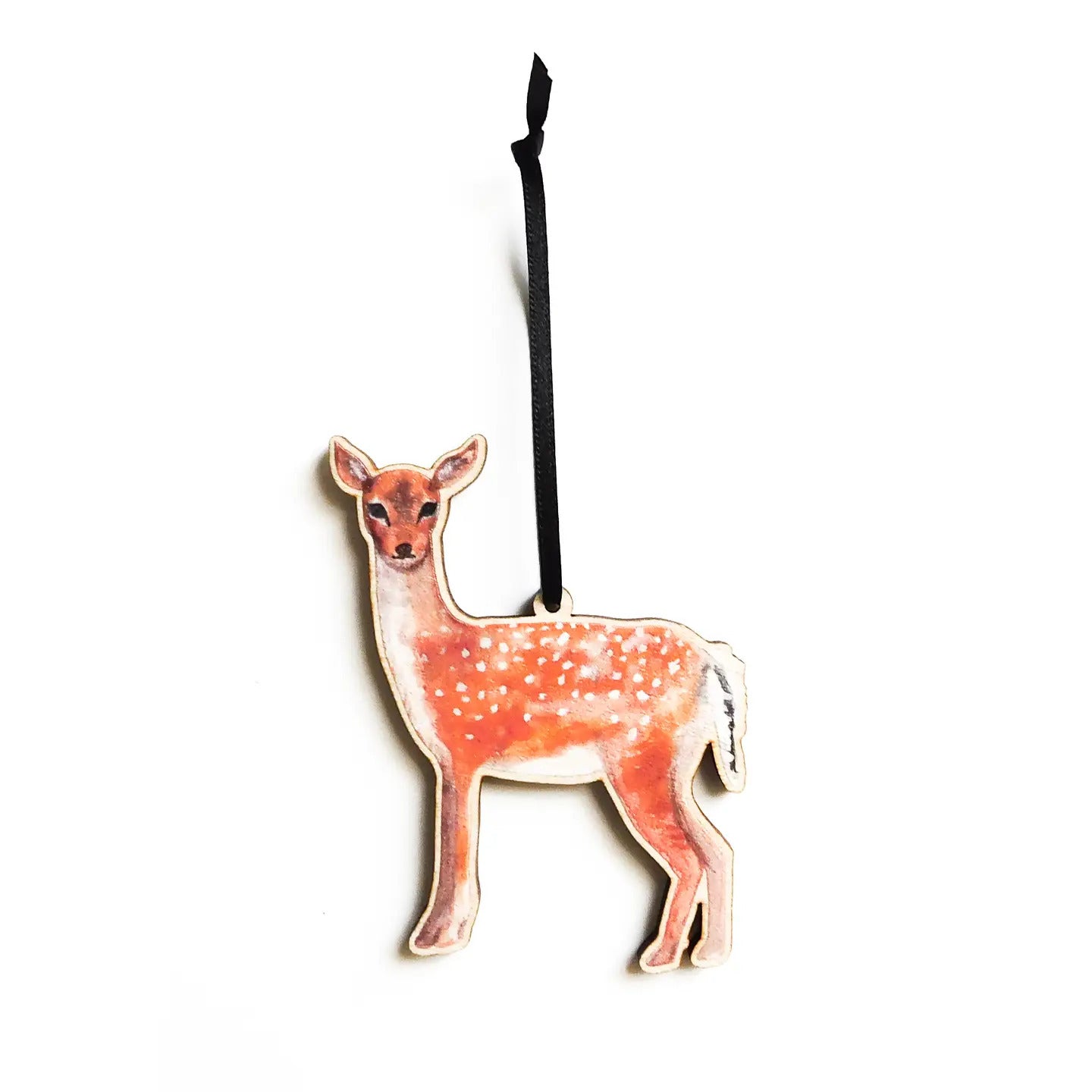 Sylvan Fawn Wooden Hanging Decoration by Also the Bison