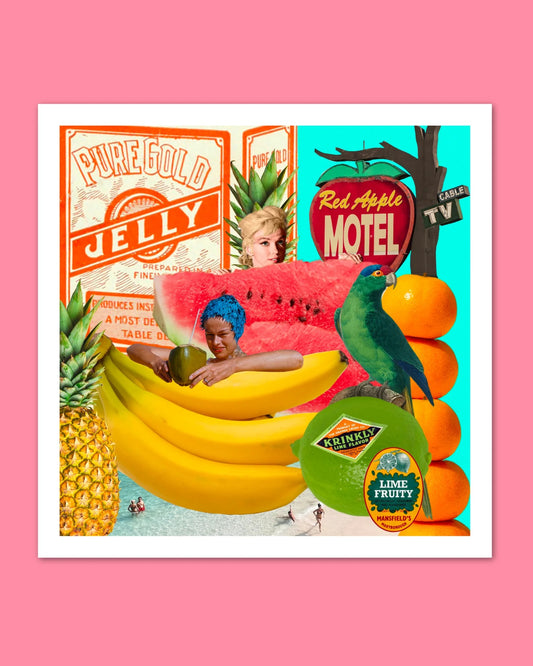Jelly Motel Collage Print By Flamingo Rodeo