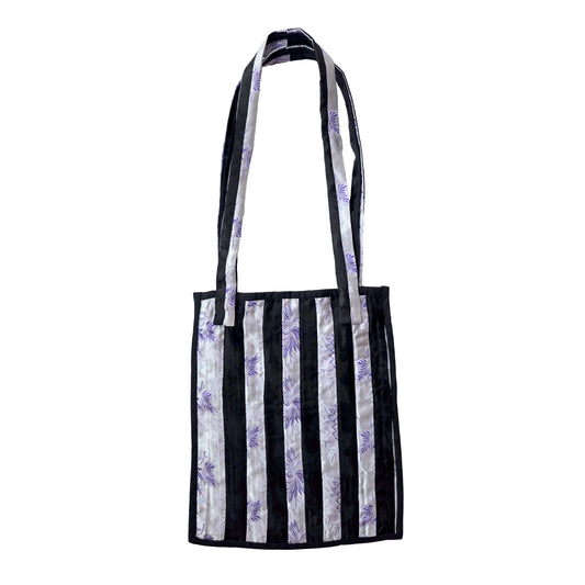 The Odd Lilac And Black Stripe Tote Bag by Odd Janko