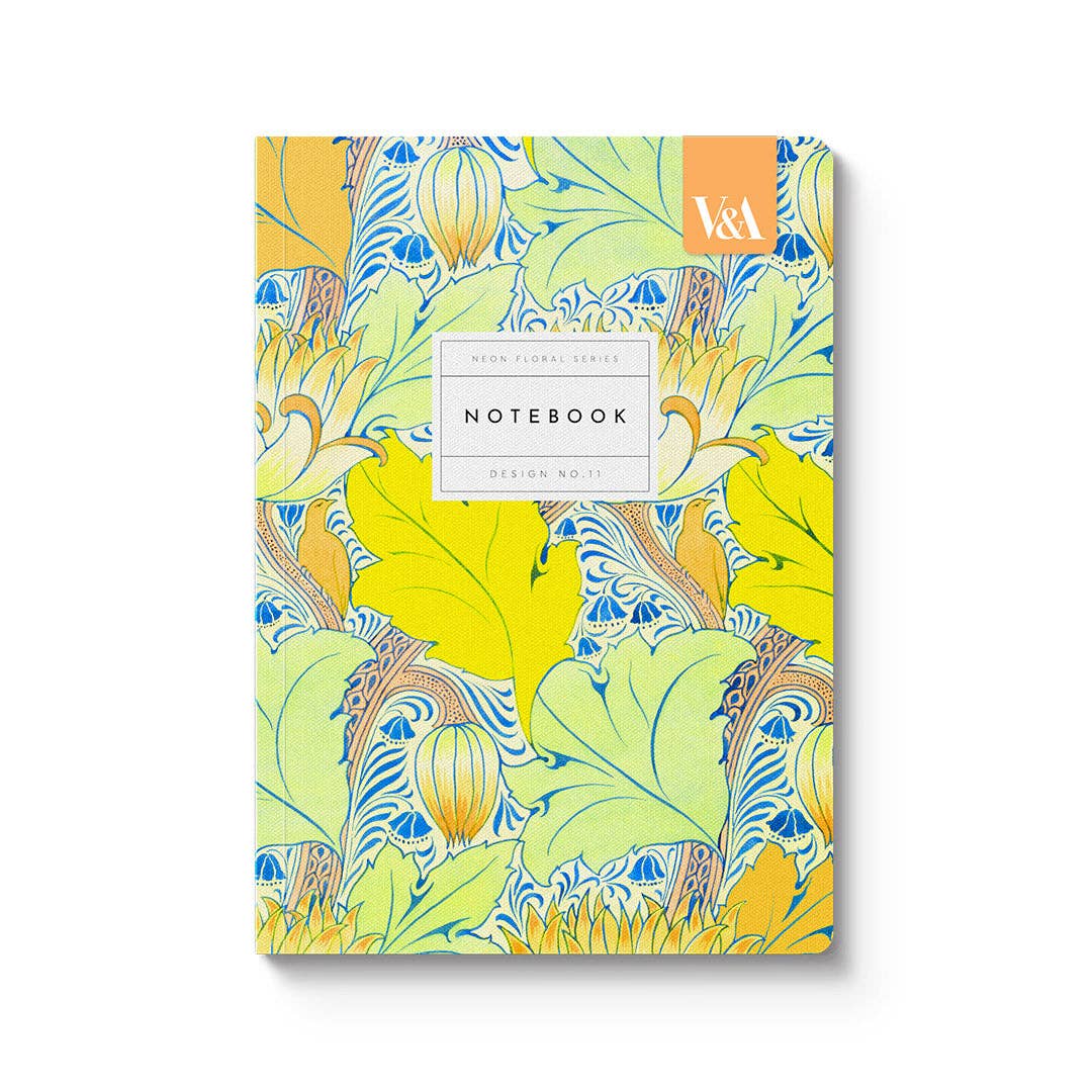 Neon Floral Arts & Crafts Paperback Notebook By Oh Deer