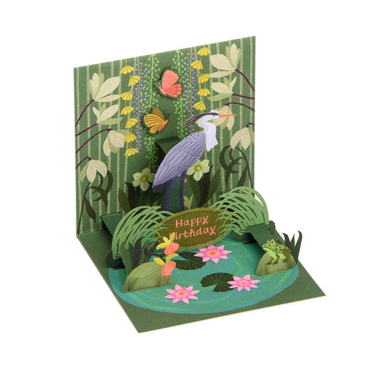 Heron Pop Up Greeting Card By Oh Deer