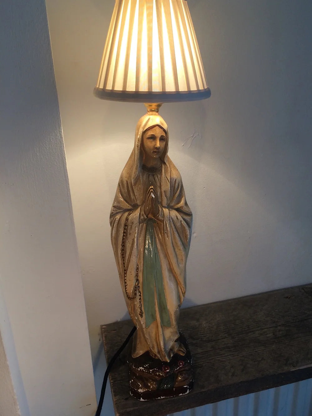 Virgin Mary Lamp by Lost and Foundry