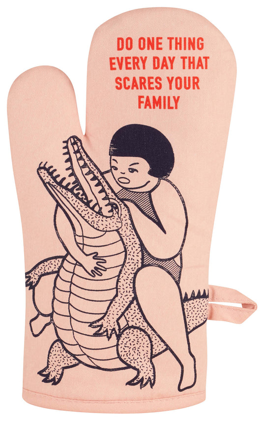 Scares Your Family Oven Mitt. Oven Mitt by Incognito