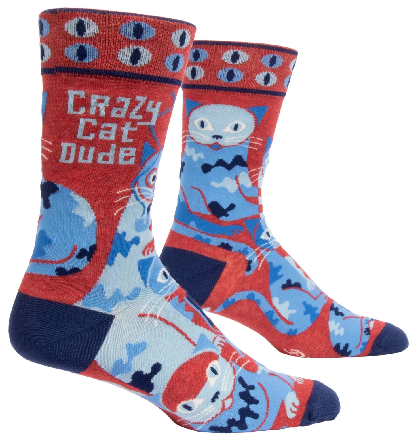 Crazy Cat Dude Men's Socks by Incognito