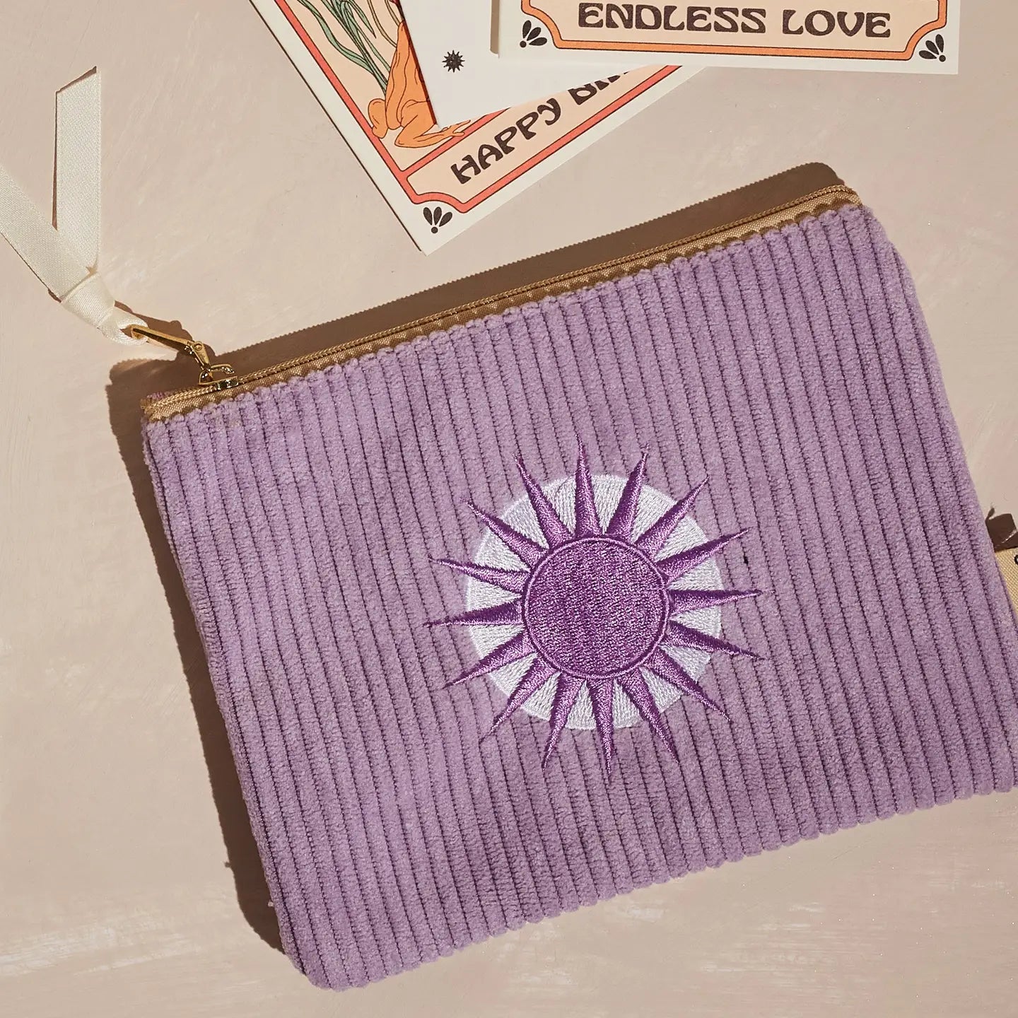 Corduroy Pouch in Lavender by CAI & JO