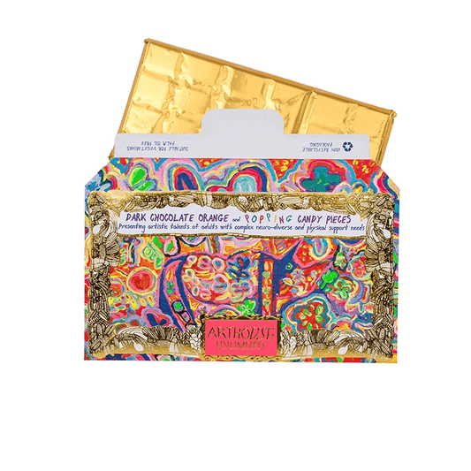 Rhino in Bloom, Dark Chocolate Orange & Popping Candy Pieces by ARTHOUSE
