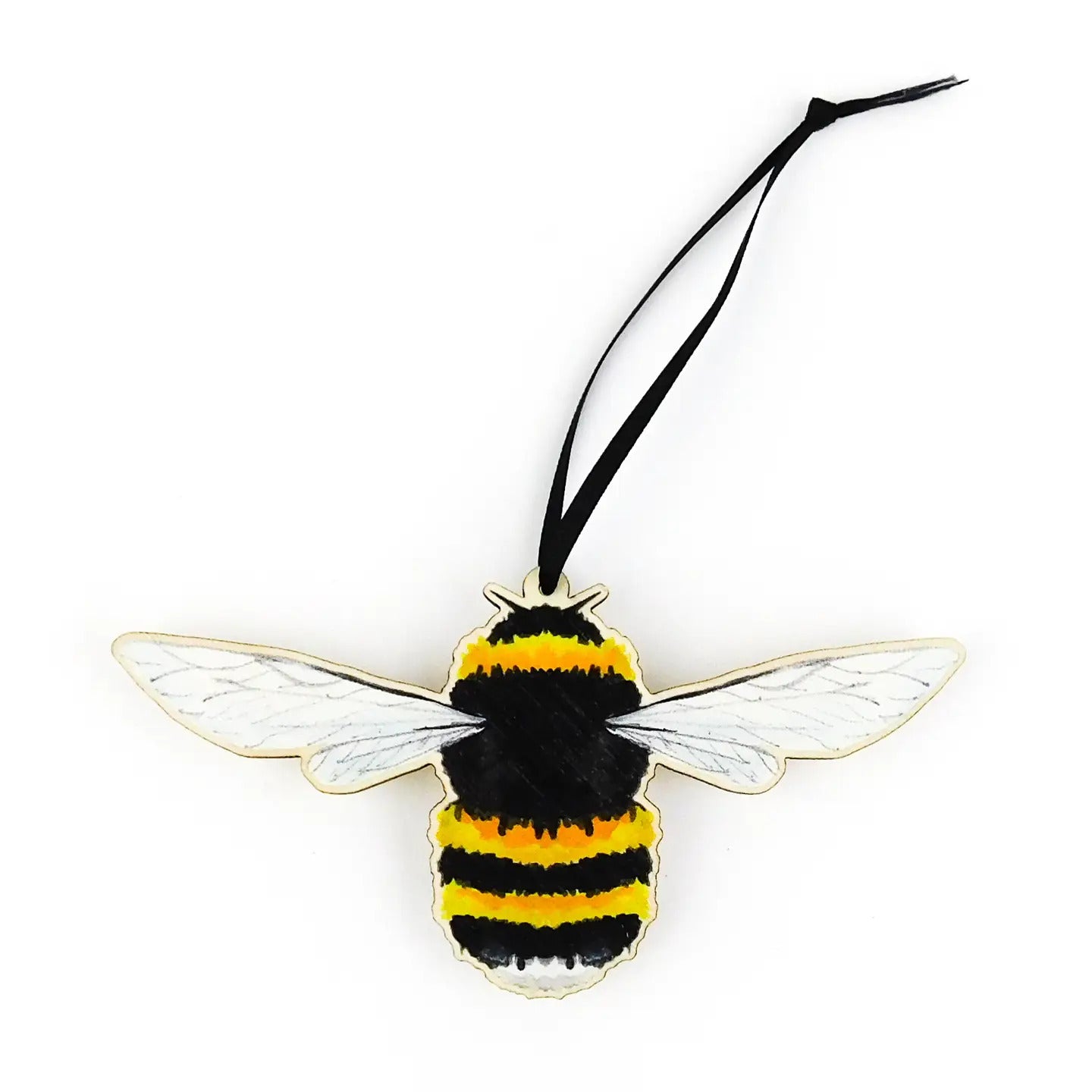 Bumble Bee Wooden Hanging Decoration by Also the Bison