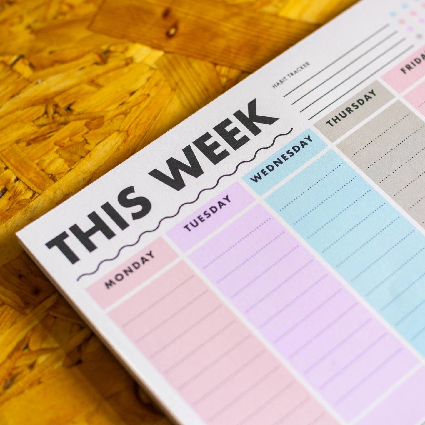 Colour Block This Week Planner A5 Notepad by Finest imaginary