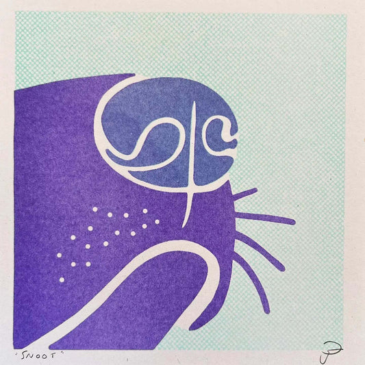 Snoot Riso Print by Strangford