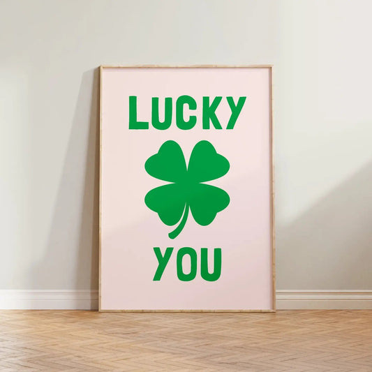 Lucky You Clover Print A4 by Lune Design