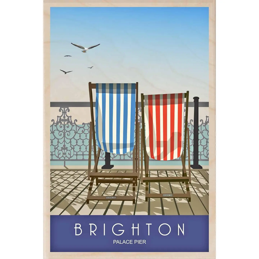 Sussex Brighton Wooden Postcard by THE WOODEN POSTCARD COMPANY