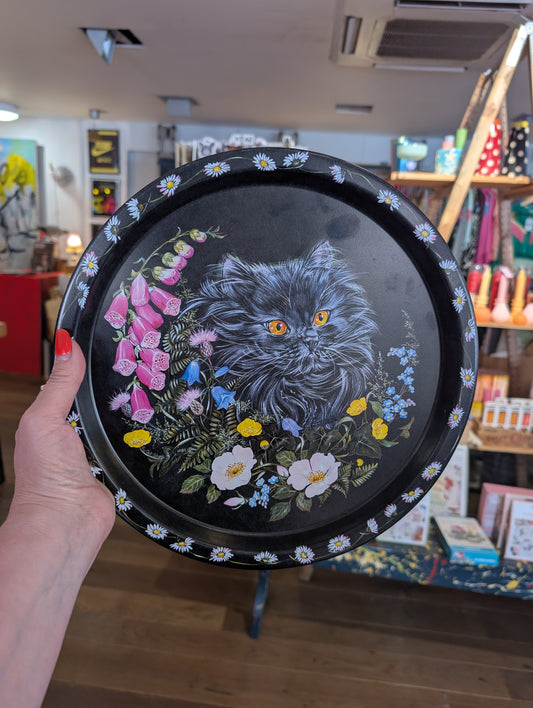 Vintage Cat Tin Tray