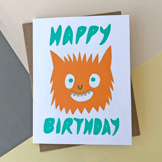 Happy Monster Greeting Card by Sukie