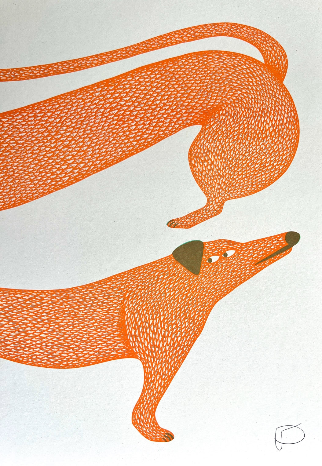 Big Stretch Riso Art Print by Strangford