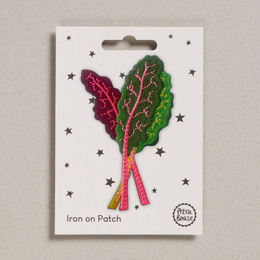 Rainbow Chard Embroidered Iron-On Patch