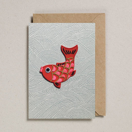 Koi Fish Iron On Patch Greeting Card