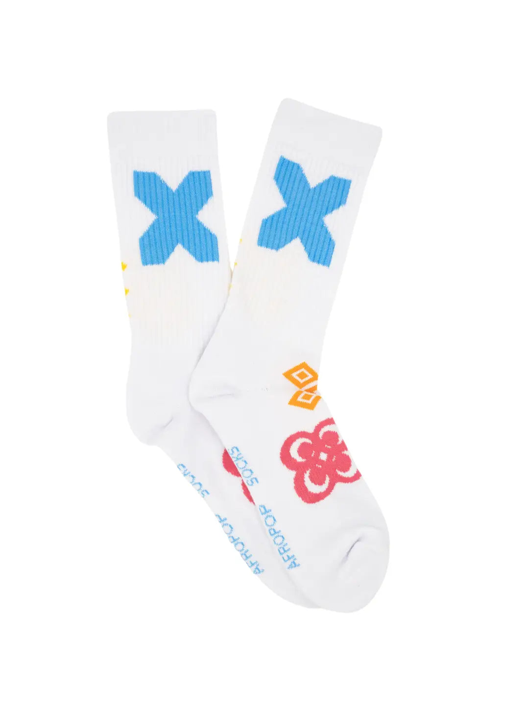 White Adinkra Sports Socks by Afropop