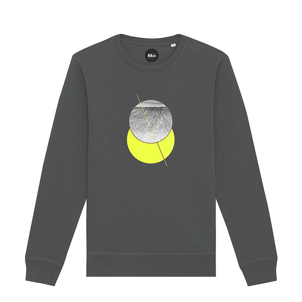 Sand navy / organic sweatshirt with geometric art design by Basz Design