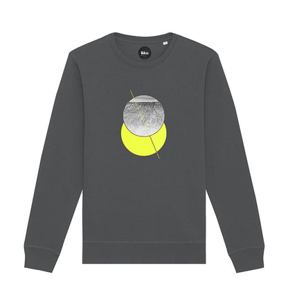 Sand navy / organic sweatshirt with geometric art design by Basz Design