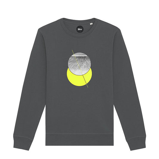 Sand navy / organic sweatshirt with geometric art design by Basz Design