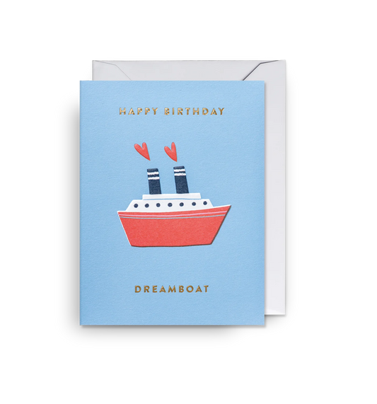Happy Birthday Dreamboat Mini Card by Ruby Taylor