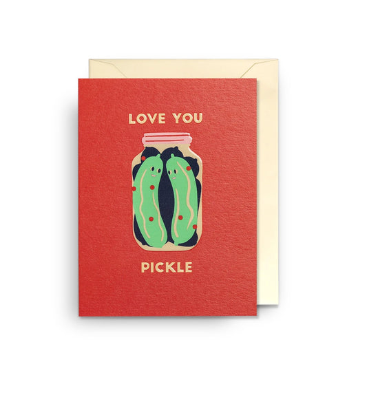 Love You Pickle Graphic Mini Card by Naomi Wilkinson