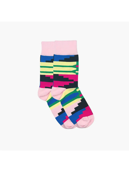 Kente Pink Socks by Afropop