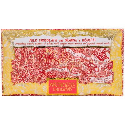 Love is in the Air, Milk Chocolate Bar with Orange and Biscotti by Arthouse