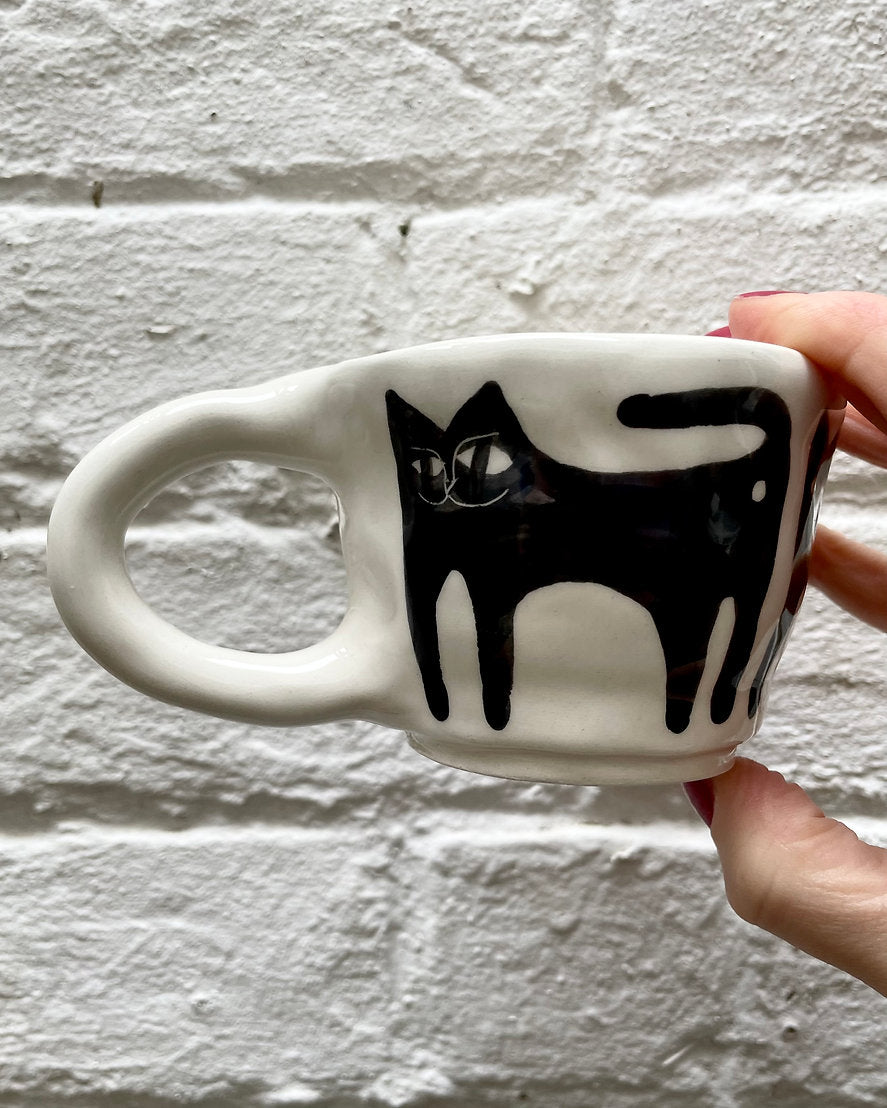 Ceramic Mug With Cat by Anna Soba