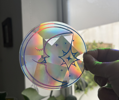 The MOON - Suncatcher Window Decal by Gleeful Hive