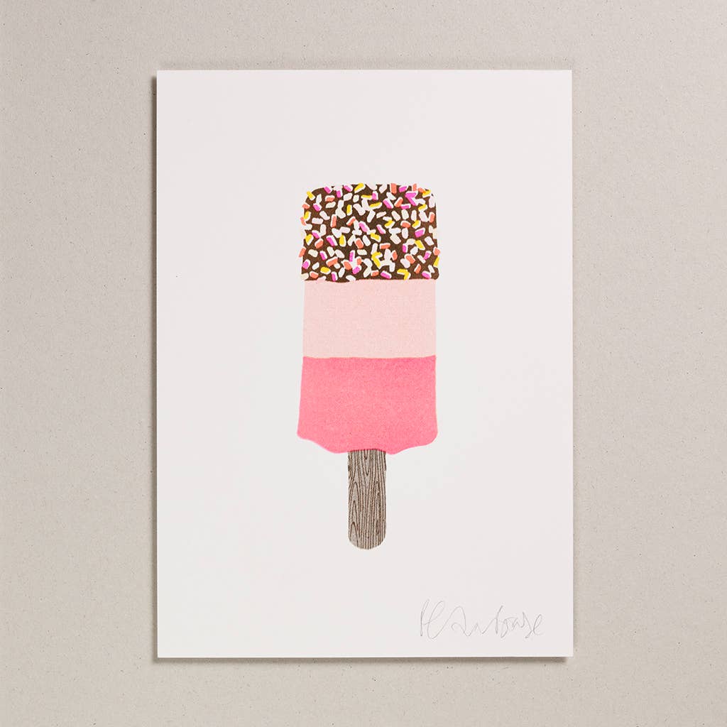 Fab Lolly | A4 Risograph Art Print By Petra Boase