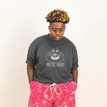 Nice One T-Shirt in Grey By YUK FUN