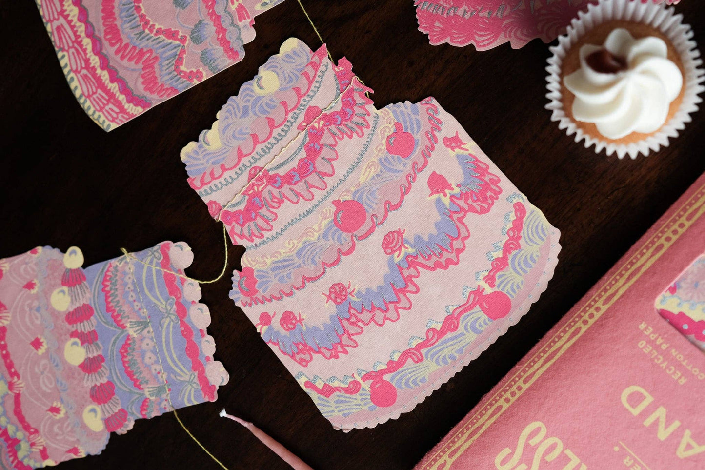 Celebration / Birthday CAKES Sewn Garland By East End Press