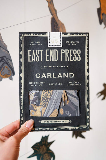 BATS Sewn Garland Decoration By East End Press