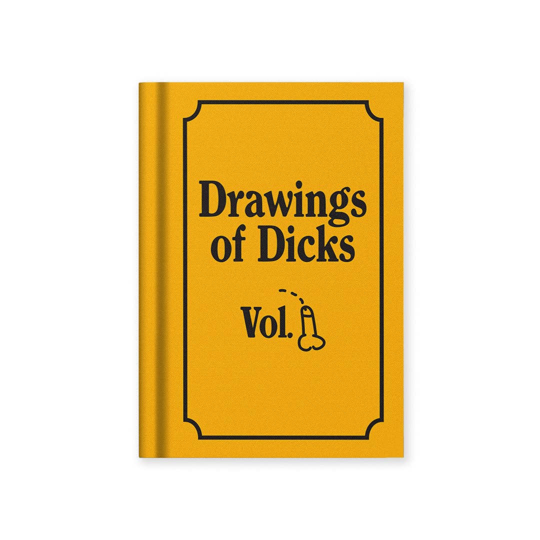 Drawings of Dicks  Fabric Hardback Tiny Notebook By Oh Deer