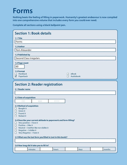 Forms: The nation's favourite paperwork by Tom Alexander