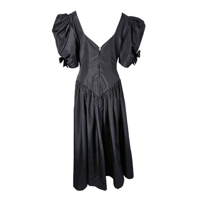 Eerie Black 80s Prom Dress by Odd Janko