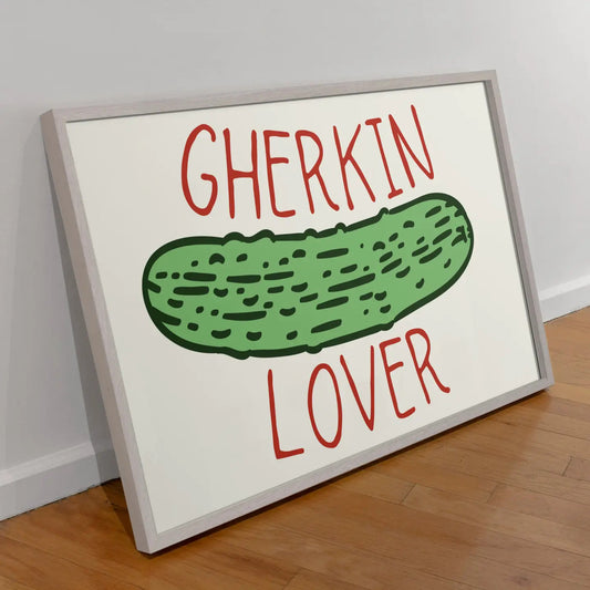 Gherkin Lover A6 Print by BlueIrisDesignsCo