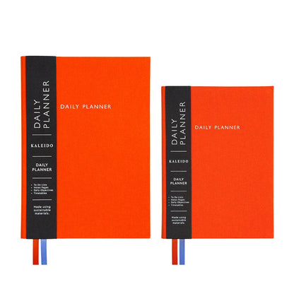 Orange Fabric Daily Planner By Oh Deer