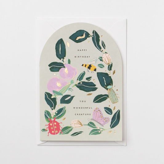 Happy Birthday You Wonderful Creature Card By Katie Housley