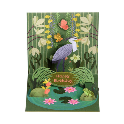 Heron Pop Up Greeting Card By Oh Deer